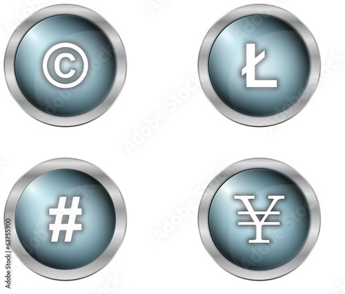 buttons and symbols