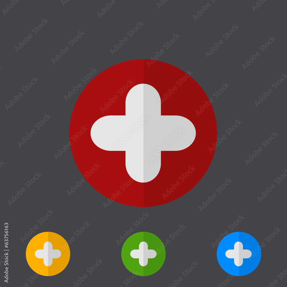 Fototapeta premium Vector modern circle icons set on gray