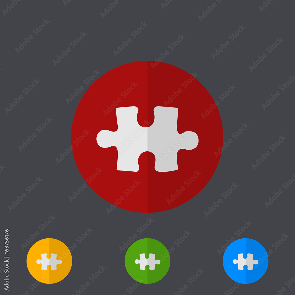 Vector modern circle icons set on gray Vector modern circle icons set on gray