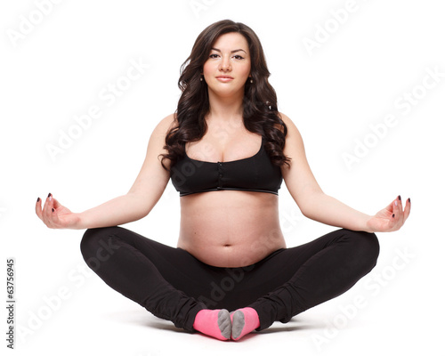Sports pregnant young woman. Fitness. © Dmitriy Melnikov