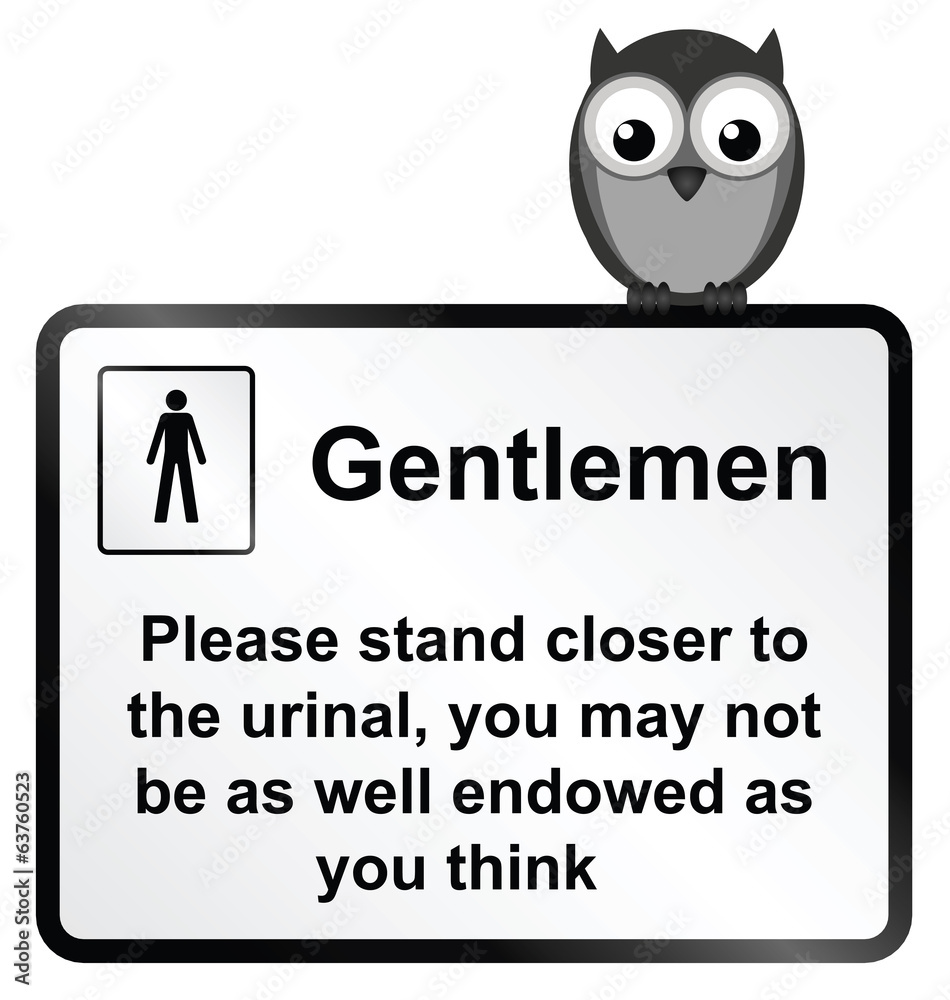 Fototapeta premium Monochrome comical men and toiletry habits