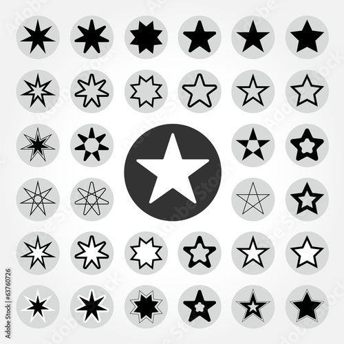Star vector icon set
