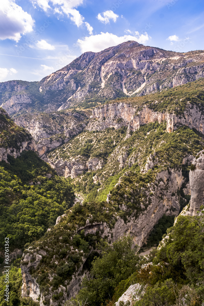 The Verdon Gorge in south-eastern France,