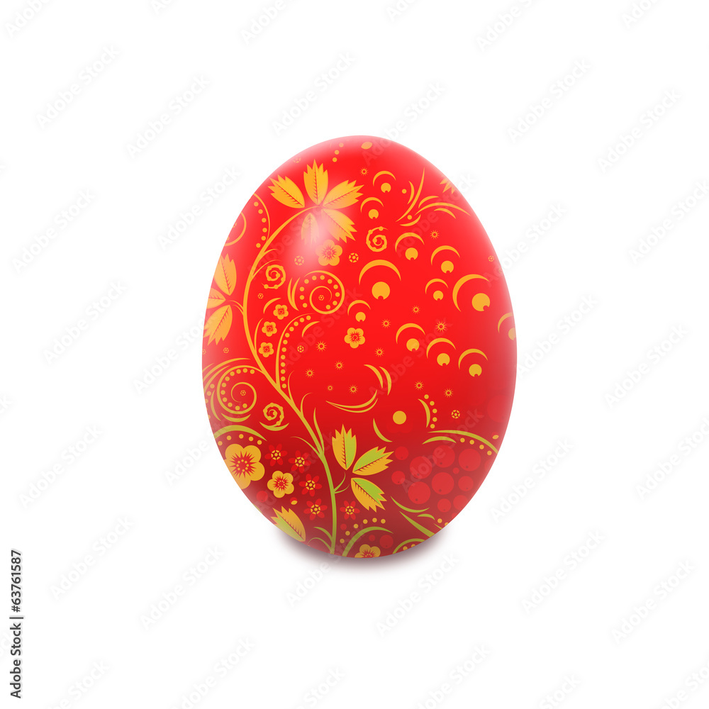 Easter egg with hohloma pattern Easter egg with hohloma pattern