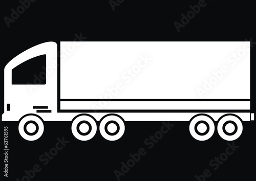lorry - black background