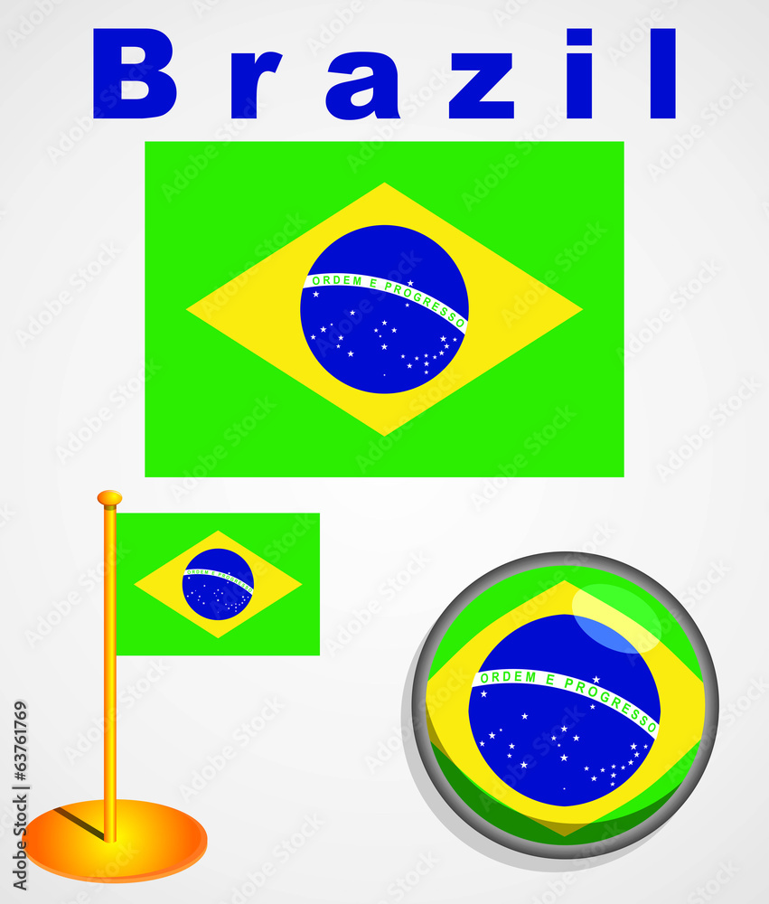 Fototapeta premium Brazil flag