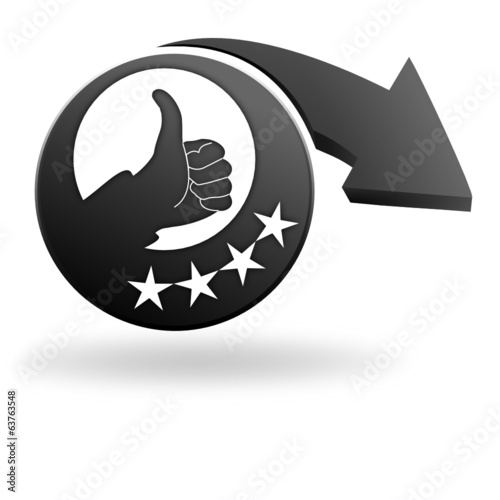 avis consommateur sur symbole noir