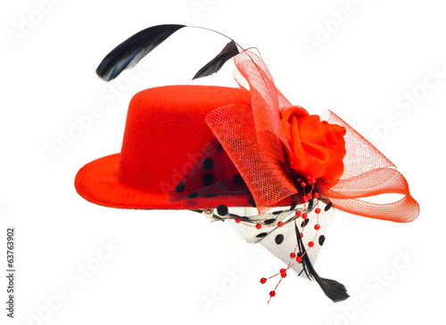 lady's hat isolated on a white background