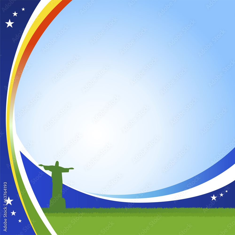 ブラジル サッカー コルコバードのキリスト像 Background Of Brazilian Football Stock ベクター Adobe Stock