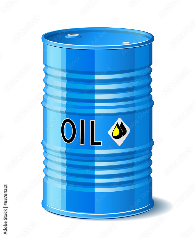 Metal barrel with oil. Metal barrel with oil.