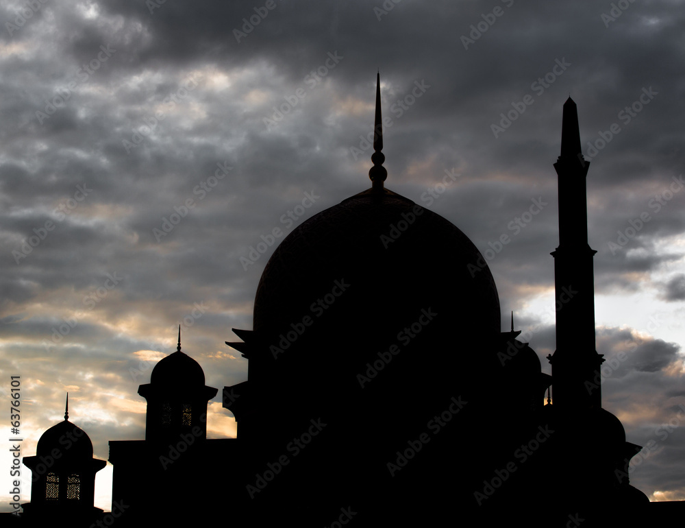 Islamic mosque dome silhouette
