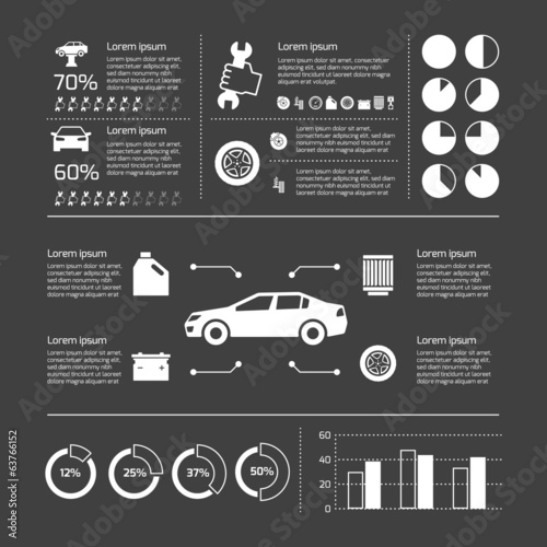 Auto service infographic