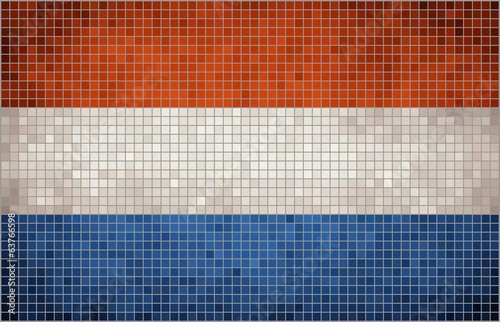 Abstract Mosaic flag of Nederlands