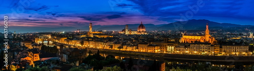 Florence  Italy - skyline view at twilight