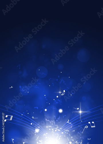 Classic Music Blue Background