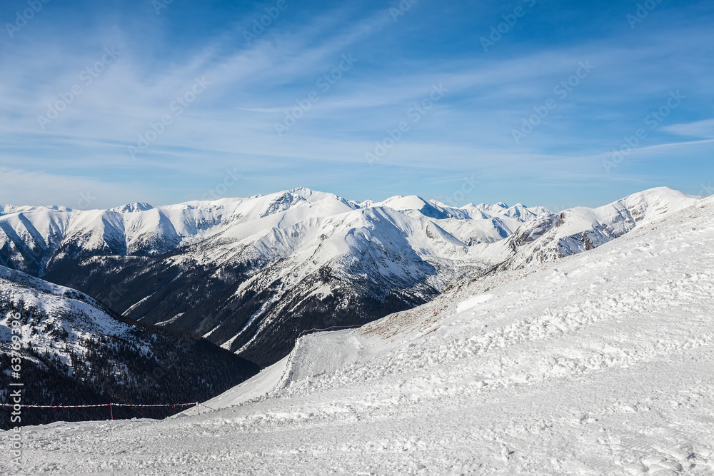 Landscape Tatra Mountains in winter