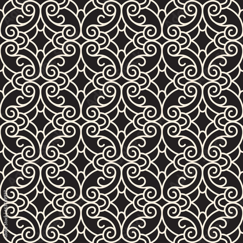 Abstract seamless pattern, swirly lace texture