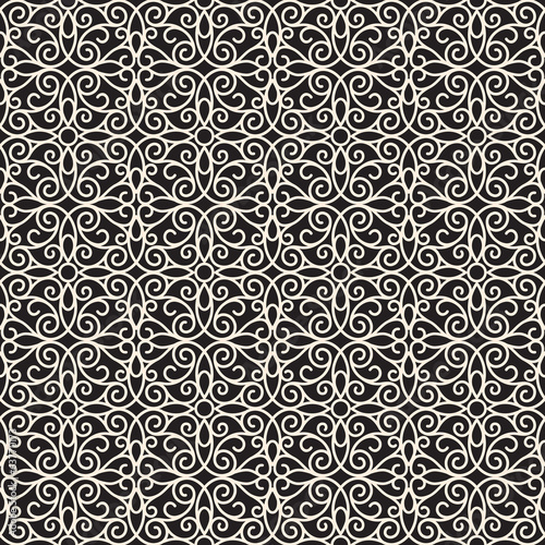 Abstract swirly lace texture, seamless pattern