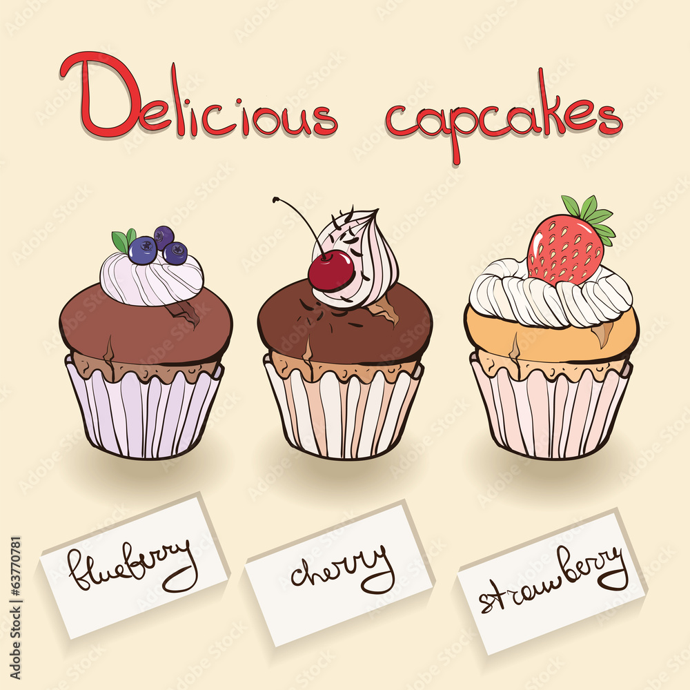 collection muffin with berries collection muffin with berries
