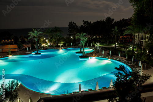 pool at night