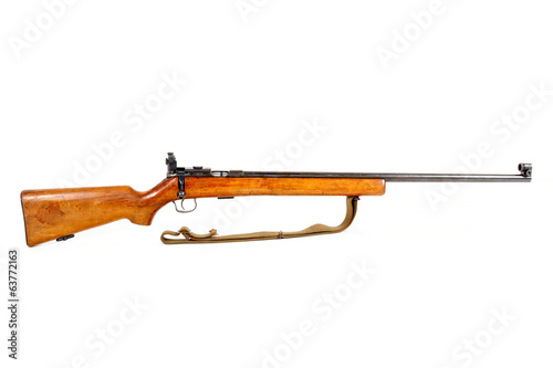 old bolt action rifle isolated