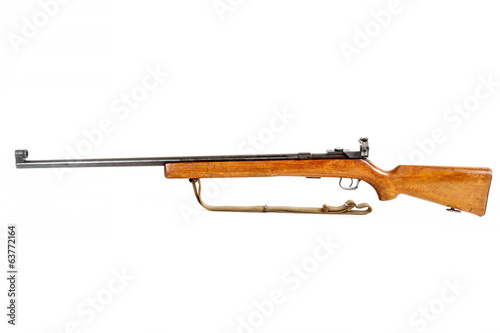 old bolt action rifle isolated