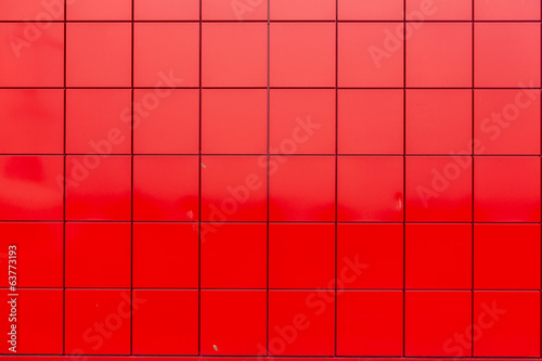 red tile wall