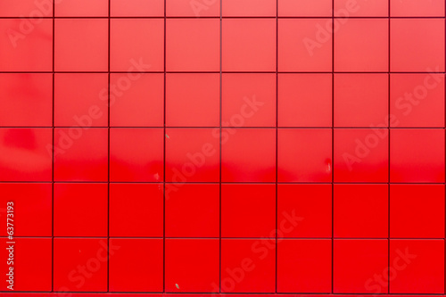 red tile wall