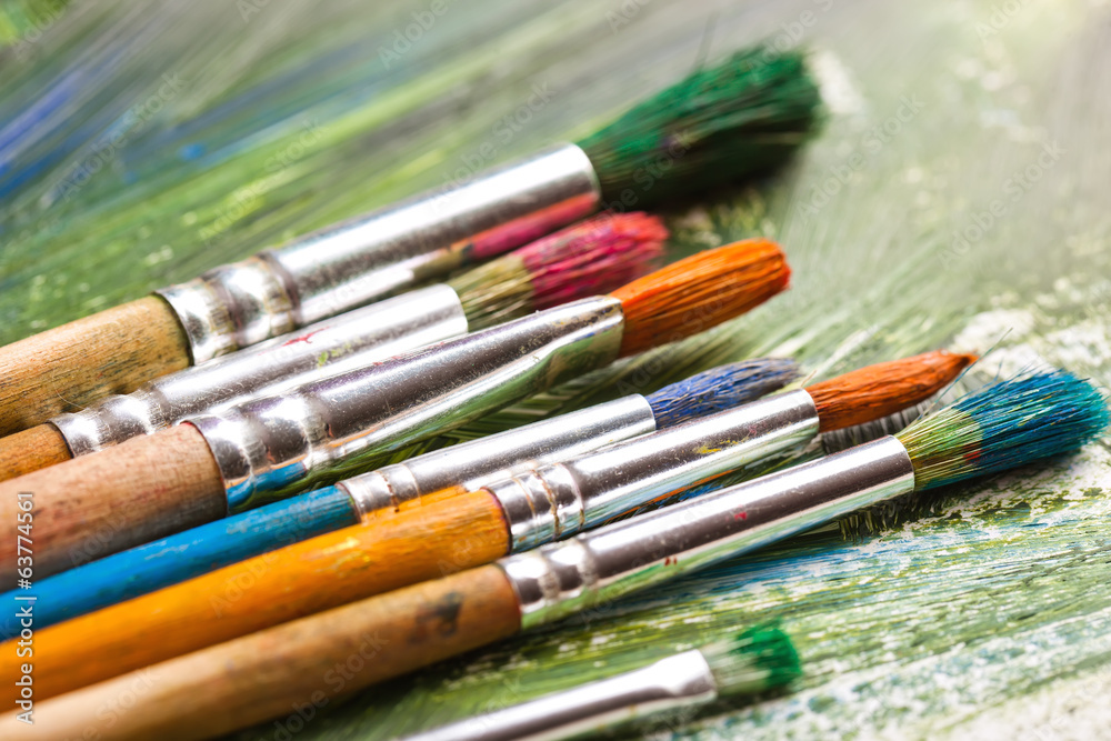 Paints and brushes Paints and brushes