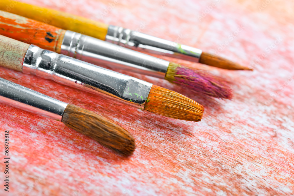 Fototapeta premium Paints and brushes
