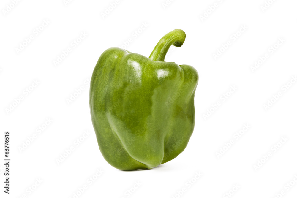 natural green pepper isolated on white background natural green pepper isolated on white background