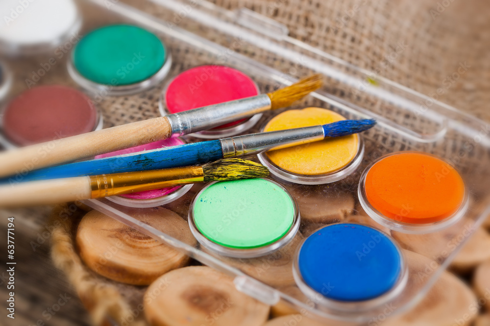 Paints and brushes Paints and brushes