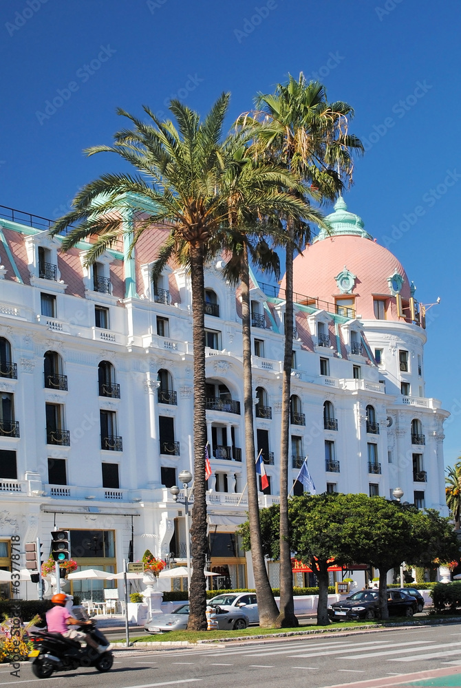 NICE, FRANCE – AUGUST 19: Luxury Hotel Negresco on August 19,