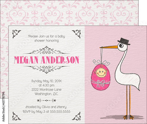 Baby Girl Invitation