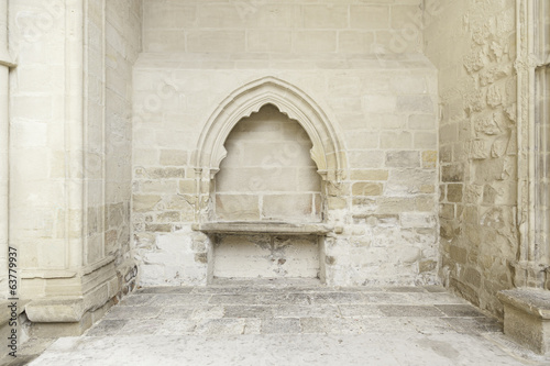 Stone wall inside a church