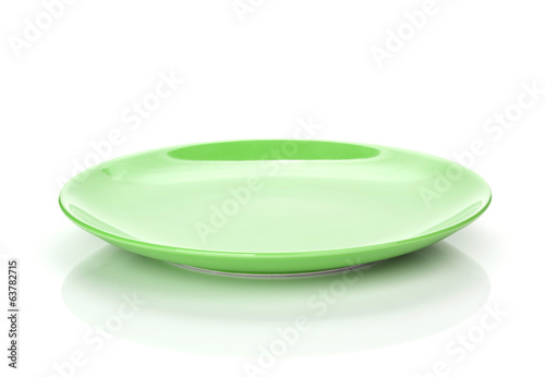 Green empty plate