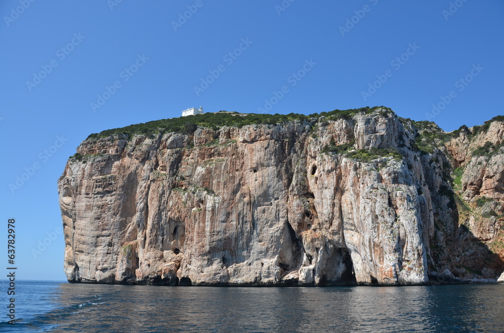 cliff at capo caccia, alghero, sardinia, italy