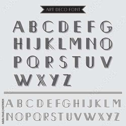 Vecteur Stock Art Deco Type Font, Vintage Typography | Adobe Stock