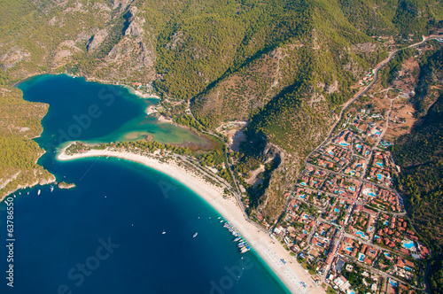 Oludeniz view from parachute, Fethiye, Turkey