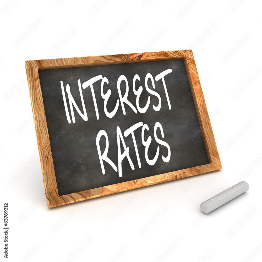 Obraz premium Interest Rates Blackboard