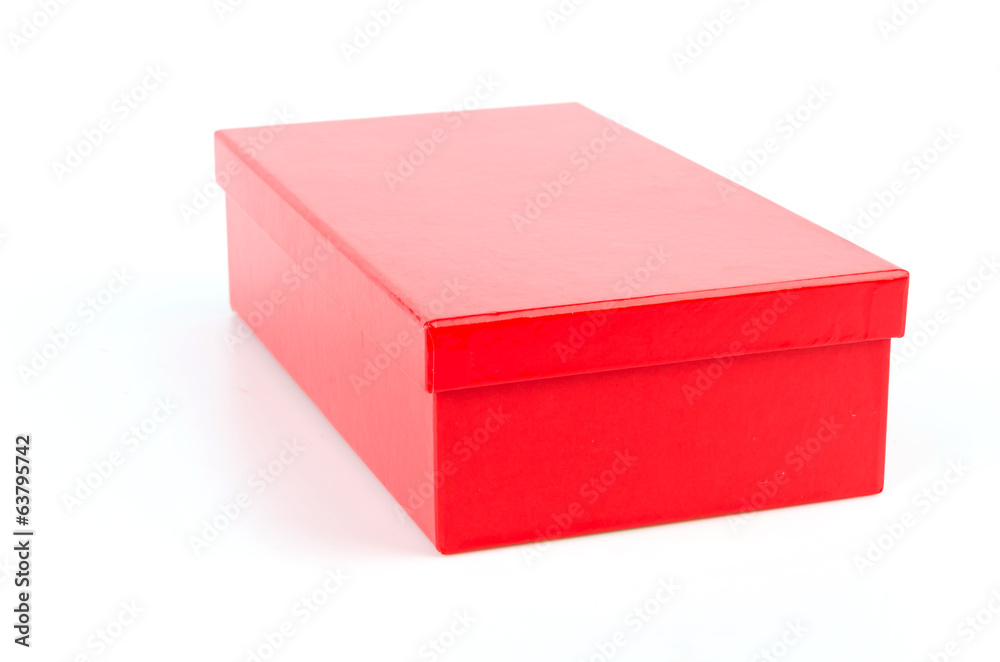 Red box isolated white background Red box isolated white background