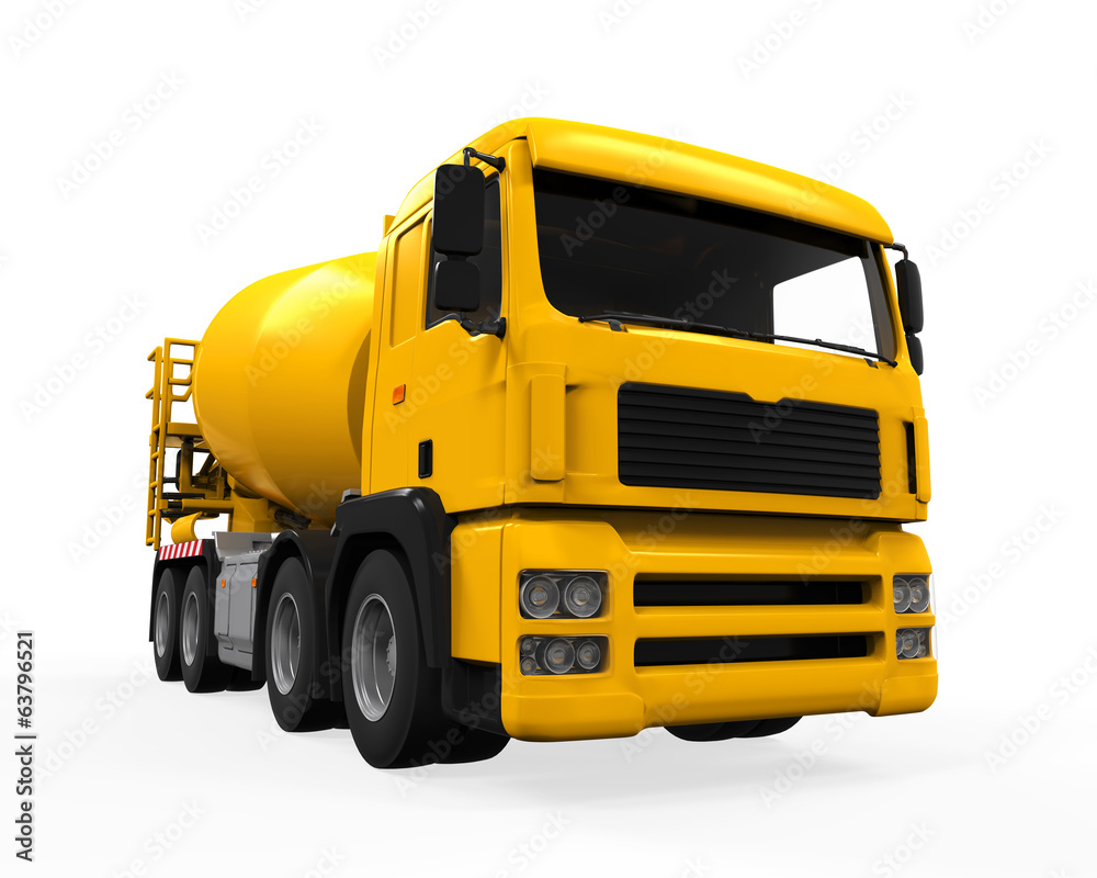 Yellow Concrete Mixer Truck Yellow Concrete Mixer Truck