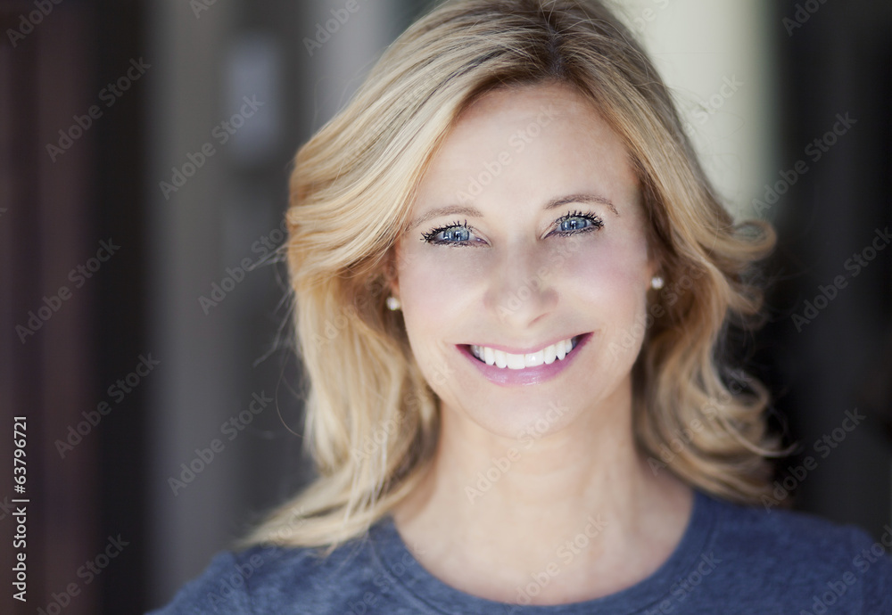 Portrait Of A Mature woman smiling Portrait Of A Mature woman smiling