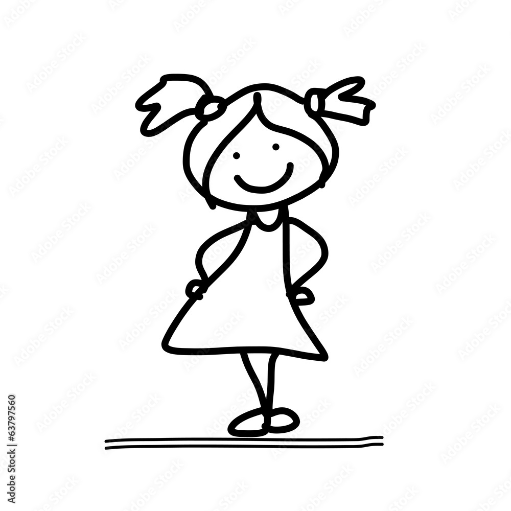 hand drawing cartoon concept happy kids hand drawing cartoon concept happy kids