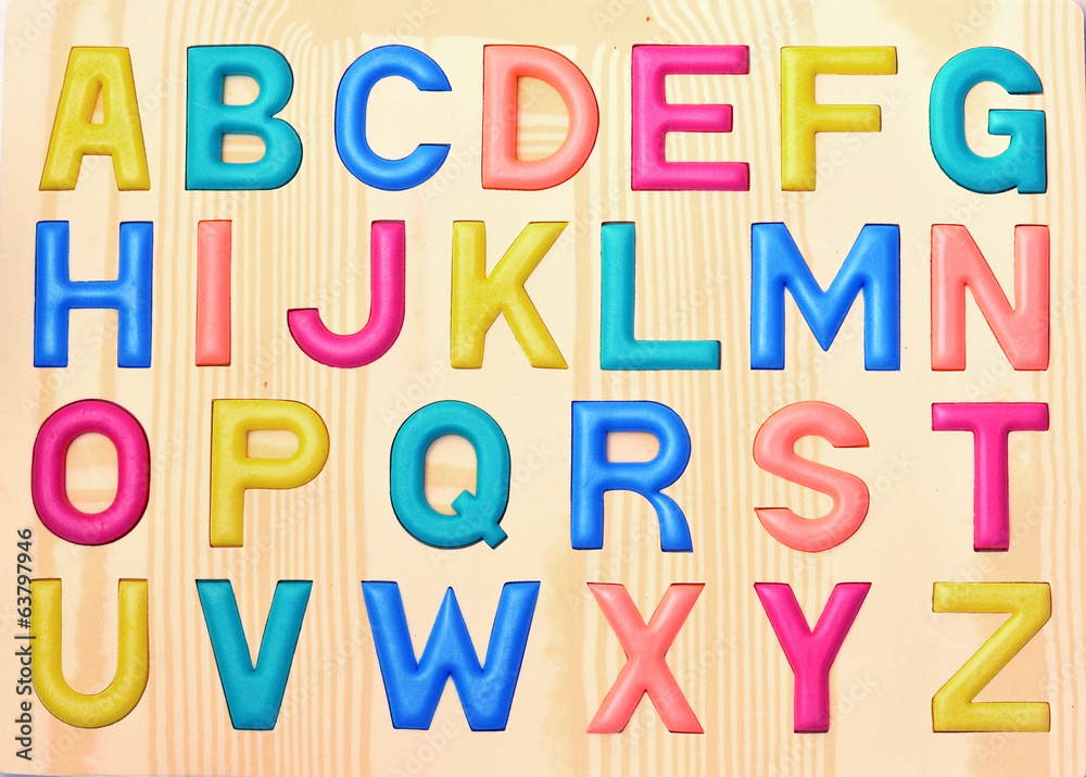 Wooden with letter ABC