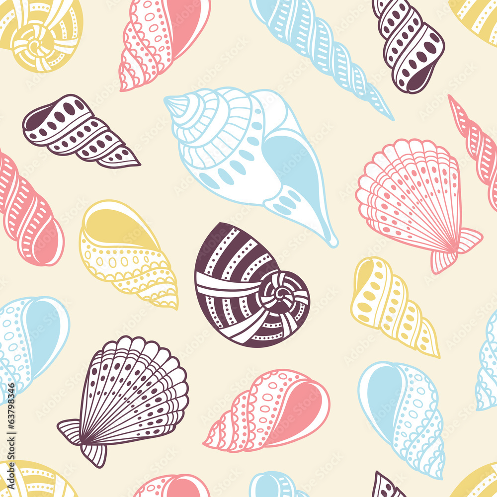 Shells seamless pattern Shells seamless pattern