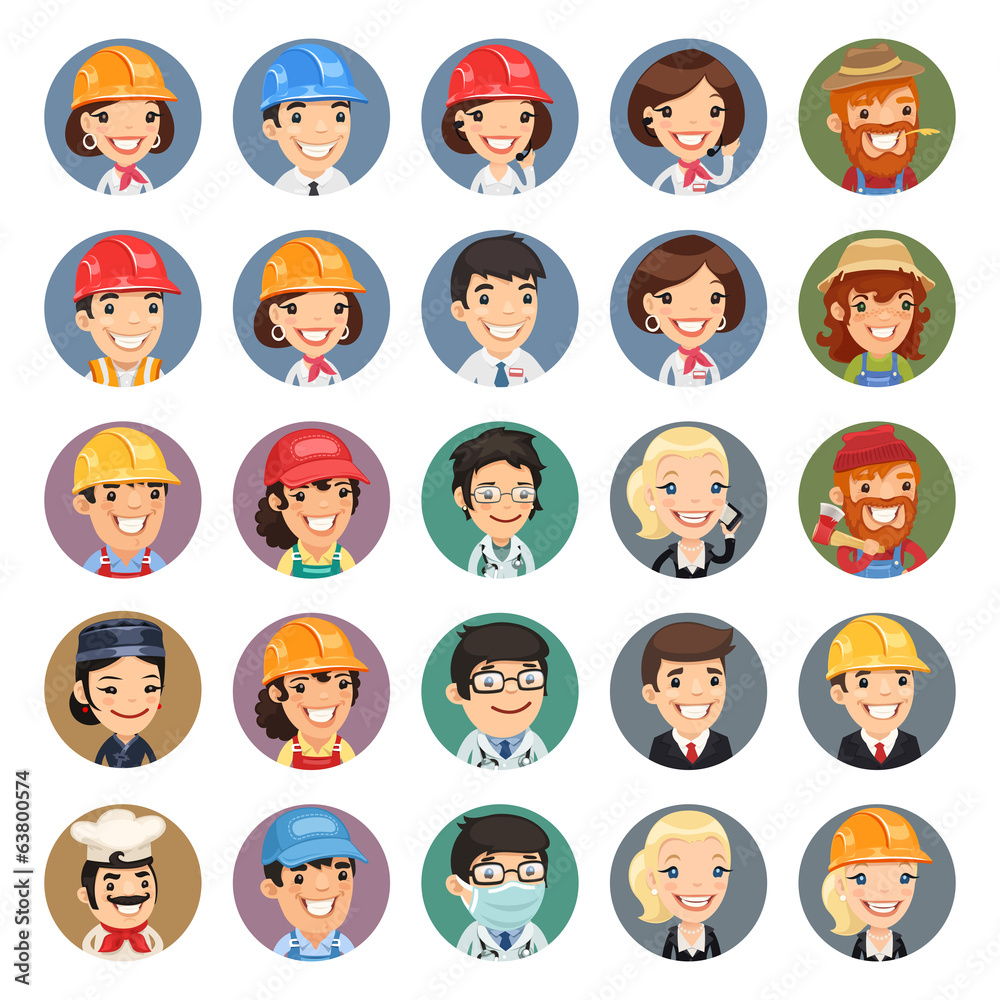 Professions Vector Characters Icons Set1.1 Professions Vector Characters Icons Set1.1