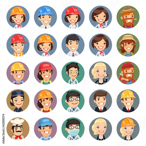 Professions Vector Characters Icons Set1.1