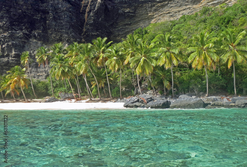Fotografi lagon émeraude et plage sauvage playa fronton