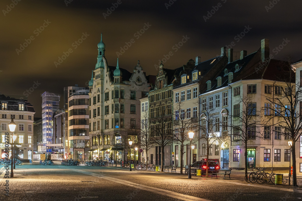 Hojbro Square in evening, Copenhagen